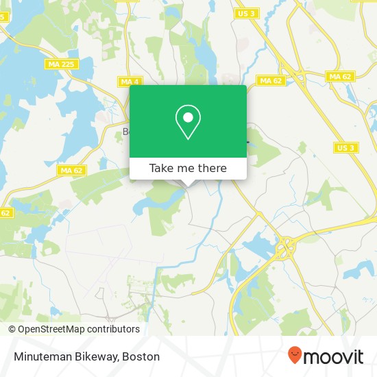 Mapa de Minuteman Bikeway