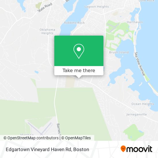 Edgartown Vineyard Haven Rd map