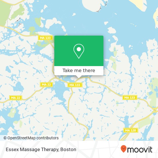 Essex Massage Therapy map