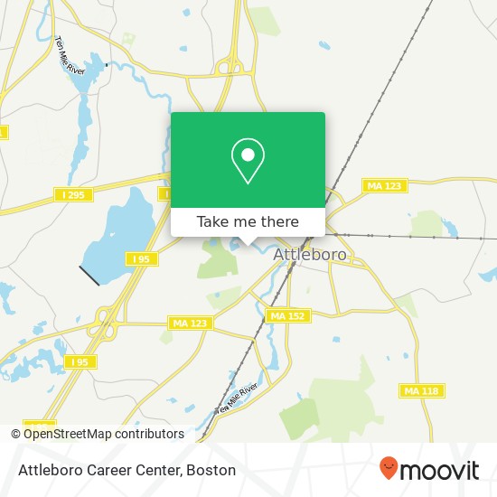 Mapa de Attleboro Career Center