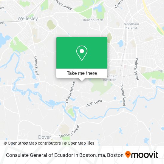 Mapa de Consulate General of Ecuador in Boston, ma