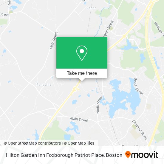 Hilton Garden Inn Foxborough Patriot Place map