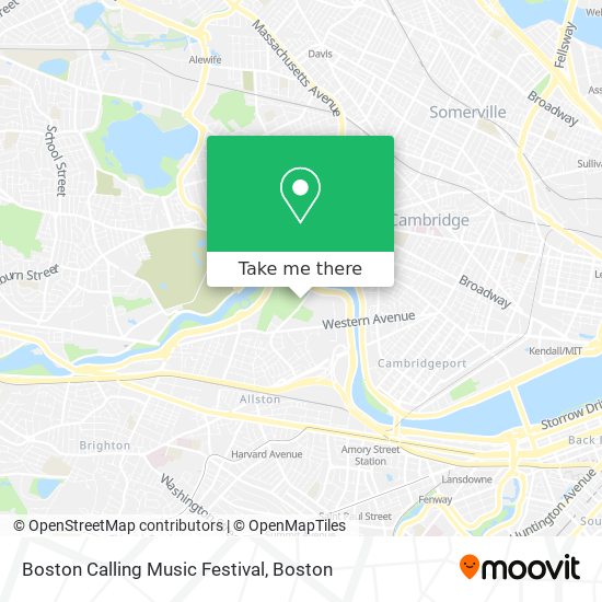Boston Calling Music Festival map