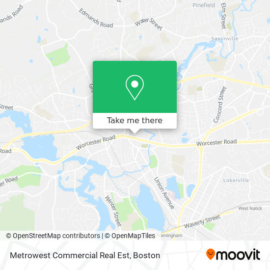 Metrowest Commercial Real Est map