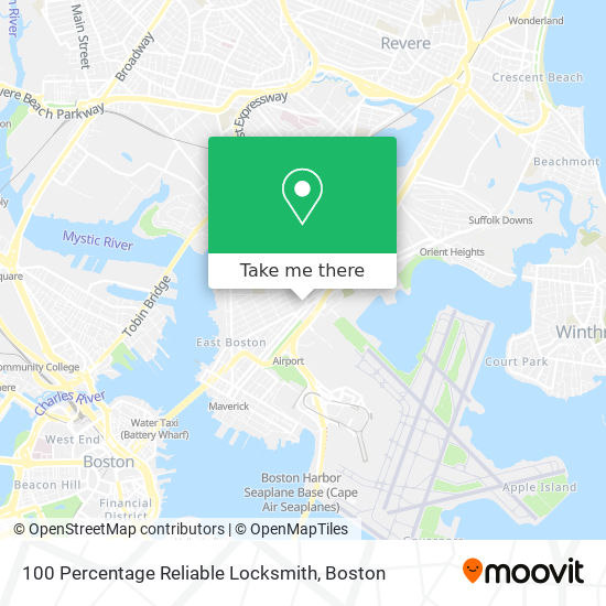 Mapa de 100 Percentage Reliable Locksmith