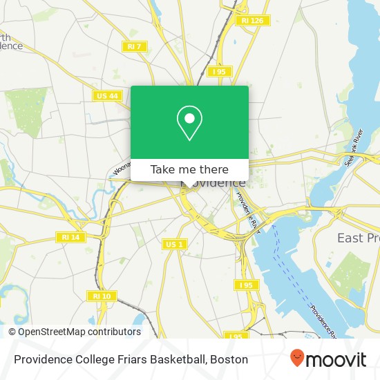 Mapa de Providence College Friars Basketball