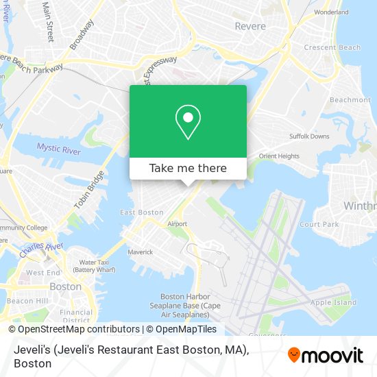 Mapa de Jeveli's (Jeveli's Restaurant East Boston, MA)