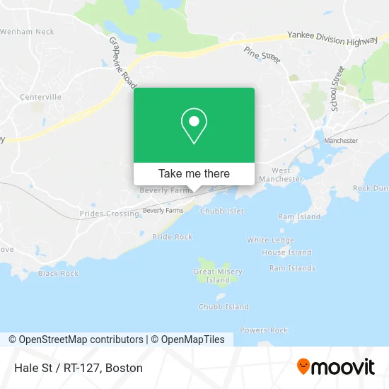 Hale St / RT-127 map