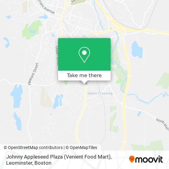 Mapa de Johnny Appleseed Plaza (Venient Food Mart), Leominster