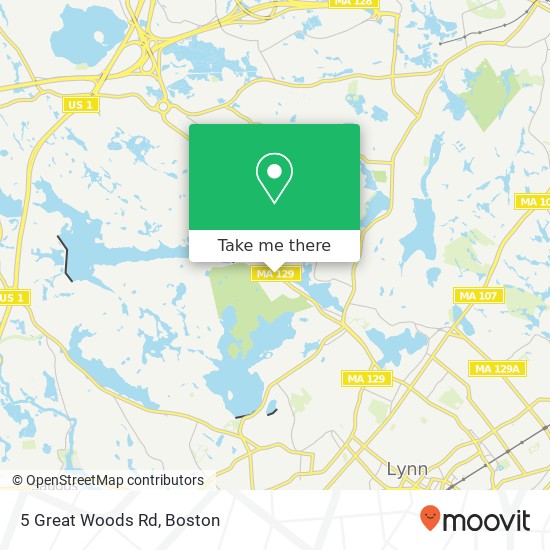 Mapa de 5 Great Woods Rd