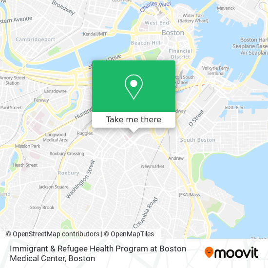 Immigrant & Refugee Health Program at Boston Medical Center map