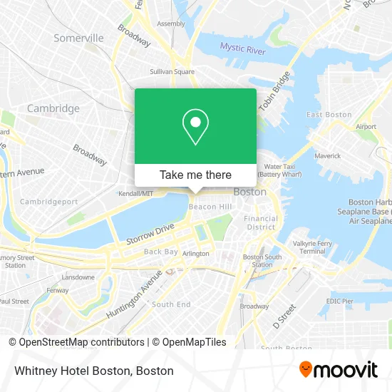 Whitney Hotel Boston map