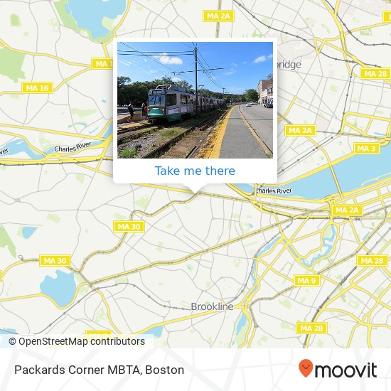 Mapa de Packards Corner MBTA