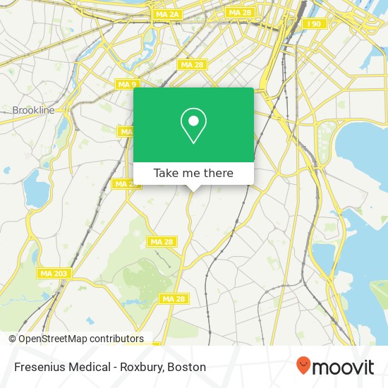 Mapa de Fresenius Medical - Roxbury