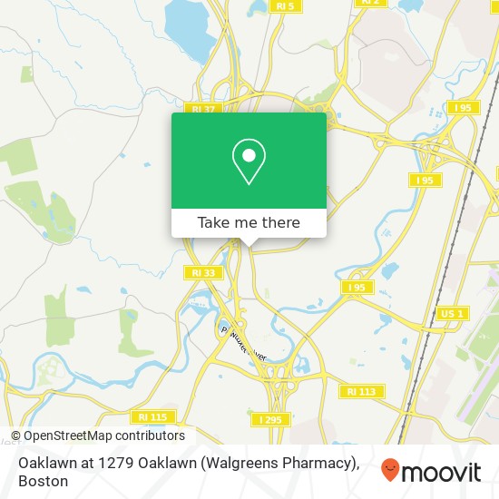 Oaklawn at 1279 Oaklawn (Walgreens Pharmacy) map