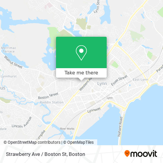 Mapa de Strawberry Ave / Boston St