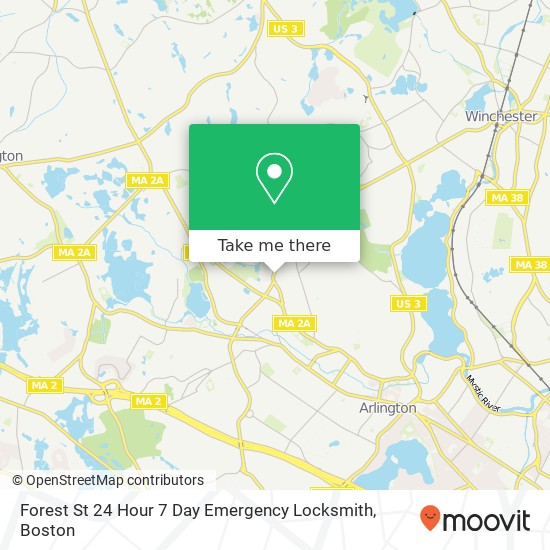 Mapa de Forest St 24 Hour 7 Day Emergency Locksmith