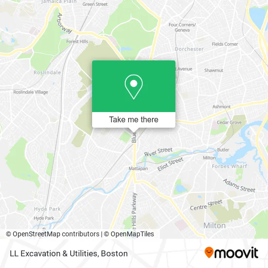 LL Excavation & Utilities map
