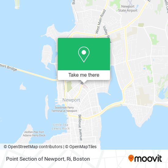 Point Section of Newport, Ri map