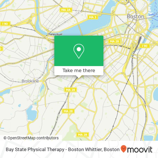 Bay State Physical Therapy - Boston Whittier map