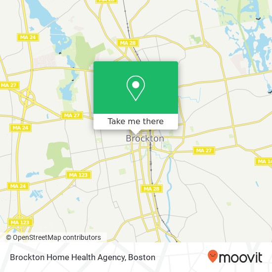 Brockton Home Health Agency map