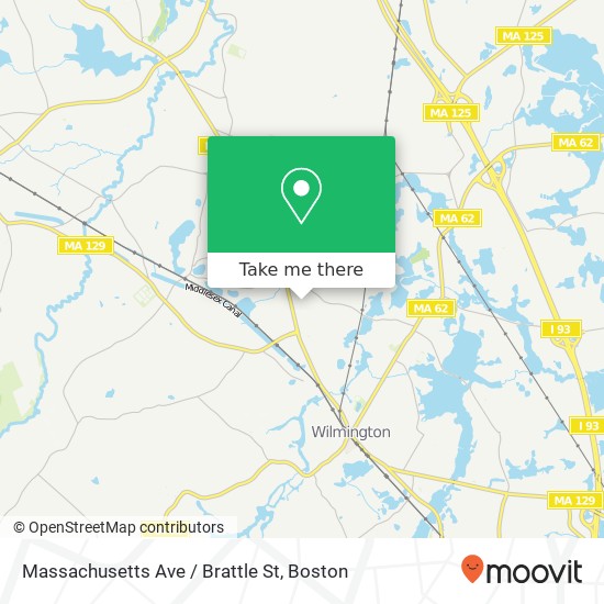 Mapa de Massachusetts Ave / Brattle St