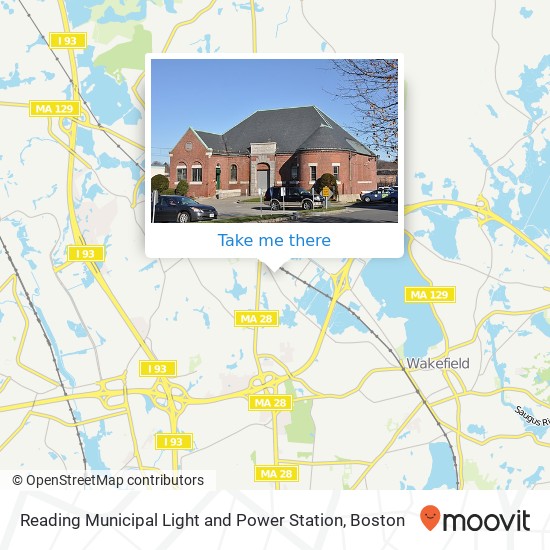 Reading Municipal Light and Power Station map