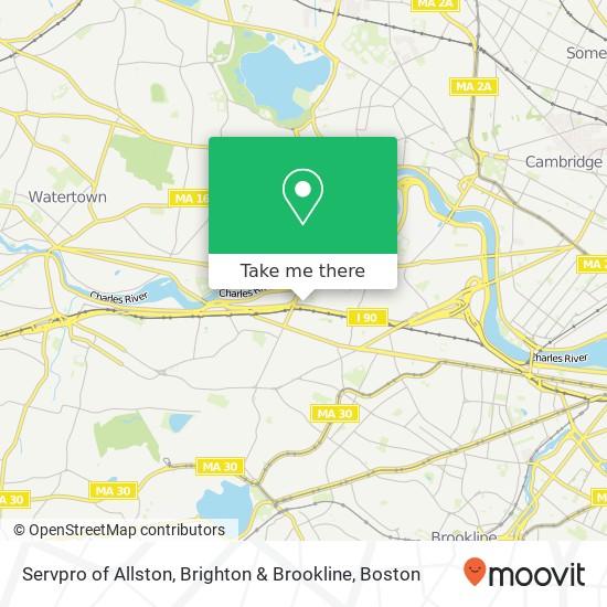 Mapa de Servpro of Allston, Brighton & Brookline