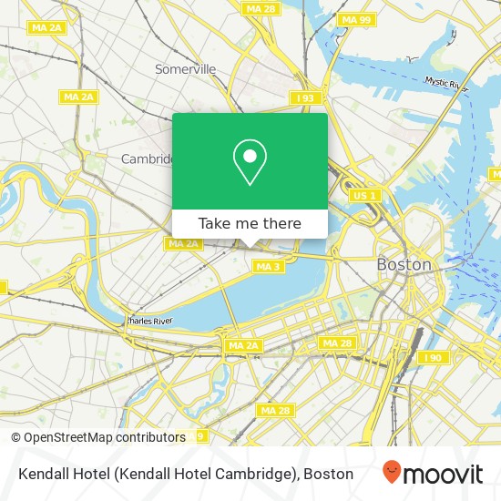 Mapa de Kendall Hotel (Kendall Hotel Cambridge)