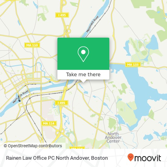 Mapa de Rainen Law Office PC North Andover