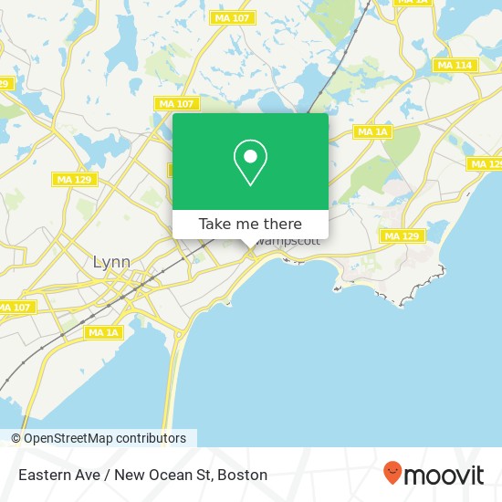 Mapa de Eastern Ave / New Ocean St