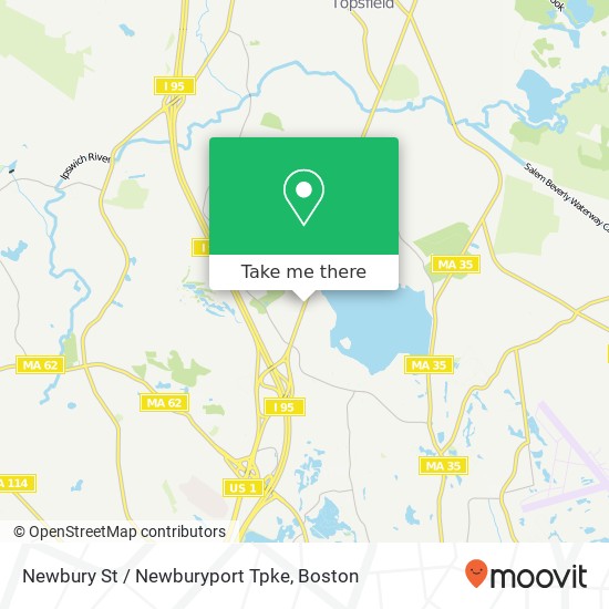 Newbury St / Newburyport Tpke map