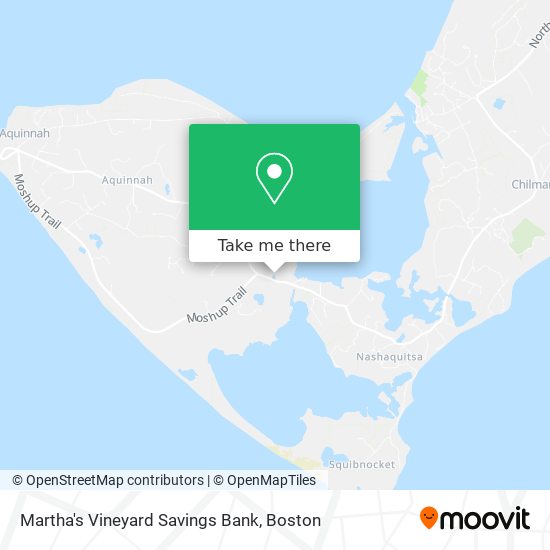 Mapa de Martha's Vineyard Savings Bank