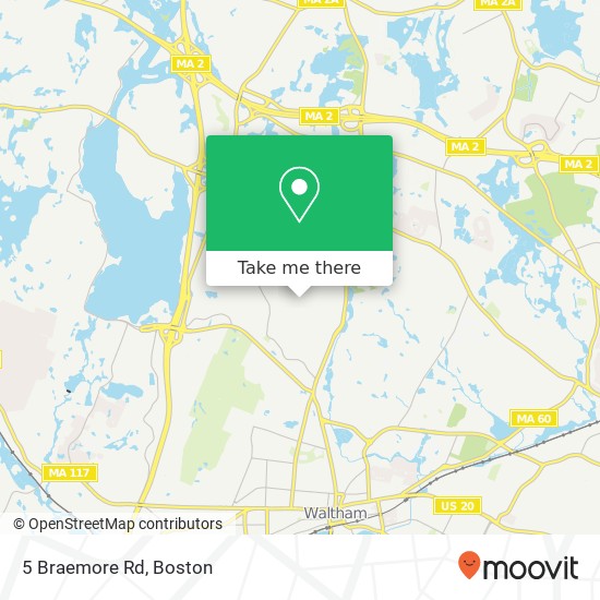 Mapa de 5 Braemore Rd