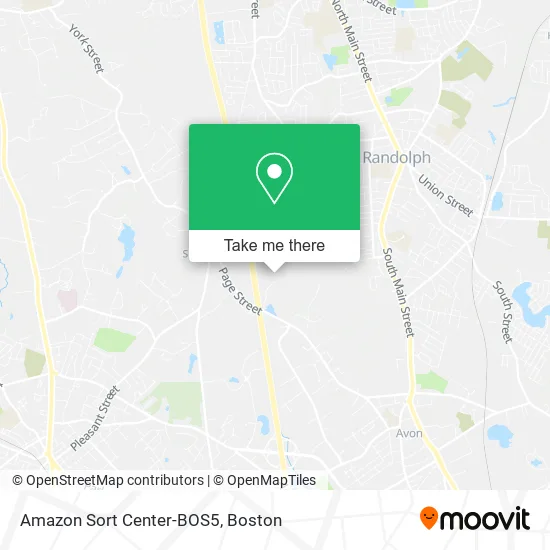 Amazon Sort Center-BOS5 map