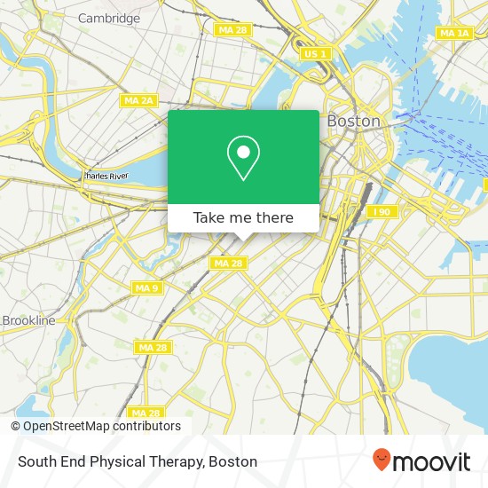 South End Physical Therapy map