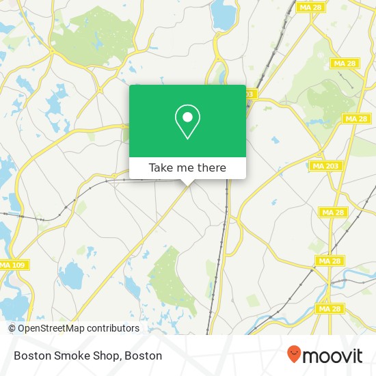 Boston Smoke Shop map