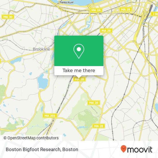 Mapa de Boston Bigfoot Research