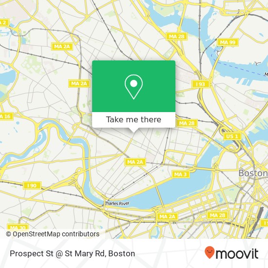 Prospect St @ St Mary Rd map