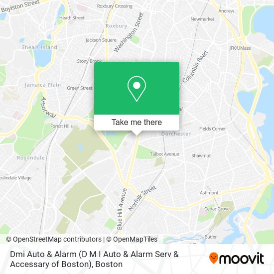 Mapa de Dmi Auto & Alarm (D M I Auto & Alarm Serv & Accessary of Boston)