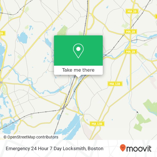 Emergency 24 Hour 7 Day Locksmith map