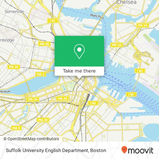 Mapa de Suffolk University English Department