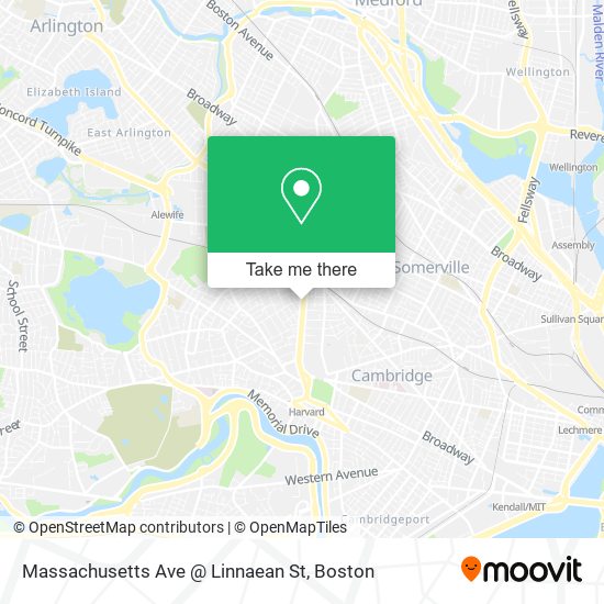 Massachusetts Ave @ Linnaean St map