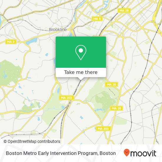 Mapa de Boston Metro Early Intervention Program