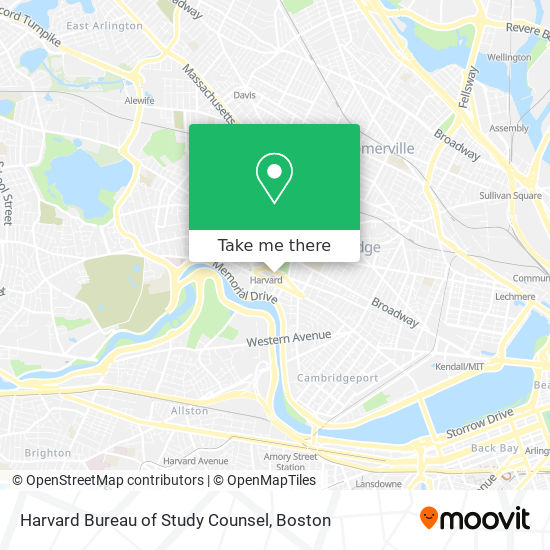 Harvard Bureau of Study Counsel map