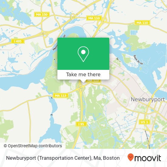 Newburyport (Transportation Center), Ma map