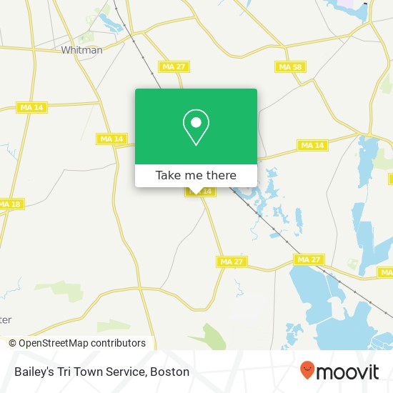 Bailey's Tri Town Service map