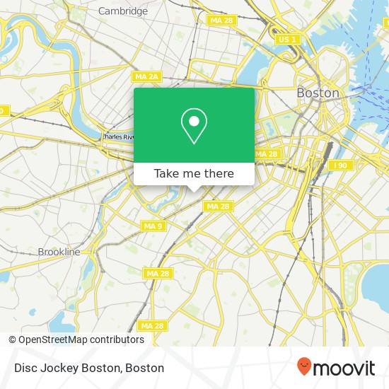 Disc Jockey Boston map