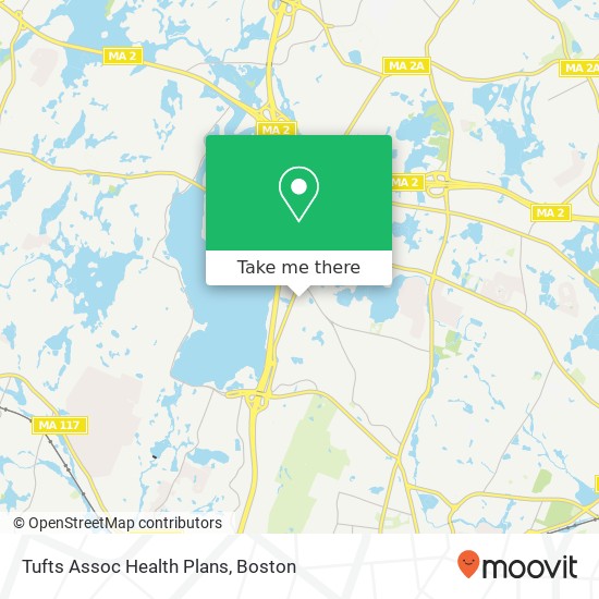 Tufts Assoc Health Plans map