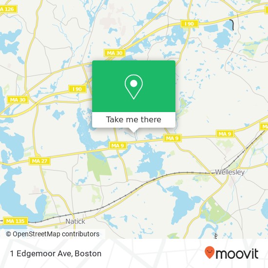 Mapa de 1 Edgemoor Ave